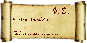 Viktor Dukász névjegykártya